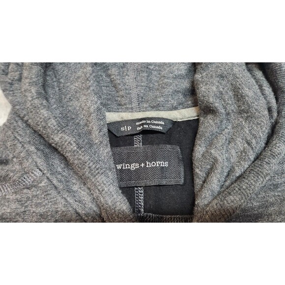 Wings + Horns Men's Small Gray Full Zip Hoodie Jacket - Picture 4 of 6